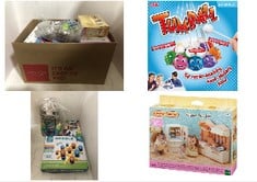 12X ASSORTED TOYS TO INCLUDE SYLVANIAN FAMILIES KITCHEN PLAY SET 5341, IDEAL | TUMBALL: THE NERVE-WRACKING, BEAD-STACKING GAME!| FAMILY GAMES | FOR 2-4 PLAYERS | AGES 5+.