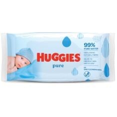 HUGGIES PURE BABY WIPES, 56 WIPES (10 PACKS 12 BOXES).