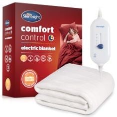 X6 ASSORTED BED ITEMS TO INCLUDE SILENTNIGHT COMFORT CONTROL ELECTRIC BLANKET DOUBLE - HEATED ELECTRIC UNDERBLANKET WITH 3 HEAT SETTINGS, FAST HEAT UP, OVERHEAT PROTECTION AND EASY FIT STRAPS - MACHI