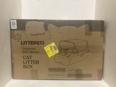 2 X LITTEPETS AUTOMATIC SELF-CLEANING CAT LITTER BOX .