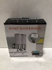 6 X 2CHAMBER SOAP DISPENSER WALL MOUNTED .