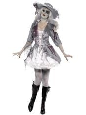 X13 ASSORTED ADULT FANCY DRESS TO INCLUDE SMIFFYS DELUXE GHOST SHIP PIRATE TREASURE COSTUME, GREY WITH DRESS & HAT, HALLOWEEN ADULT FANCY DRESS, PIRATE DRESS UP COSTUMES, SMIFFYS SCOUSER TRACKSUIT, R