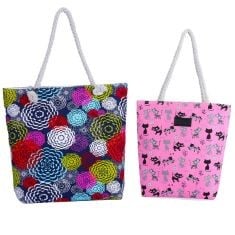 25 X K KAREZOG CANVAS TOTE BAG AESTHETIC FOR WOMEN GIRLS, 2 PACK SHOPPING BAG WITH ZIPPER AND INNER POCKET,SHOPPING BAGS (MIX -3).