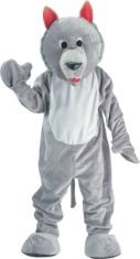 COSTUMES FOR ALL OCCASIONS UP301 WOLF MASCOT GREY ADULT ONE SZ..