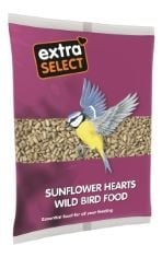 X8 PACKS OF BIRD AND AND 1 TUB OF WORMS TO INCLUDE EXTRA SELECT SUNFLOWER HEARTS BIRD FOOD - HUSK-FREE, OIL RICH, HIGH ENERGY WILD BIRD SEED FOR YEAR ROUND FEEDING - 2 KG.