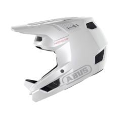 ABUS DOWNHILL BICYCLE HELMET HIDROP - FULL-FACE HELMET WITH ABS OUTER SHELL FOR MTB TRAILS, ENDURO AND BIKE PARK - FOR ADULTS AND TEENAGERS - ASTM-CERTIFIED - WHITE, SIZE L.