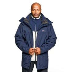 BERGHAUS MENS CORNICE III INTERACTIVE JACKET, DURABLE, BREATHABLE RAIN COAT GORE-TEX WATERPROOF SHELL, DUSK, L EU.