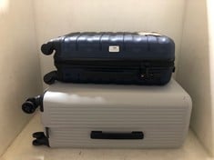 JOHN LEWIS TRAVEL CASE NAVY BLUE HARDSHELL SMALL SPINNER TO INCLUDE JOHN LEWIS TRAVEL CASE SILVER HARDSHELL MEDIUM/LARGE SPINNER