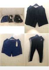 3 X ASSORTED BRANDED CLOTHING TO INCLUDE ADIDAS RUN ICON SHORTS BLUE SIZE SM