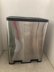 JOHN LEWIS 60L 2 SECTION RECYCLING BIN STAINLESS STEEL RRP- £100