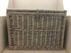 JOHN LEWIS WILLOW GREY WASH TRUNK LAUNDRY BASKET