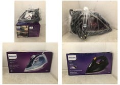 3 X ASSORTED STEAM IRONS TO INCLUDE PHILIPS AZUR STEAM IRON 7000 SERIES