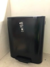 BRABANTIA BO PEDAL BIN WITH 1 INNER BUCKET 60 LITRE MATT BLACK RRP- £165.95