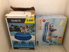 INTEX WET SET COLLECTION SWIM CENTER FAMILY POOL 2.29M X 2.29M X 66CM TO INCLUDE AVENLI PROMPT SET 12FT X 36IN