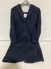 JOHN LEWIS CROMBIE COAT NAVY SIZE 10 RRP- £119