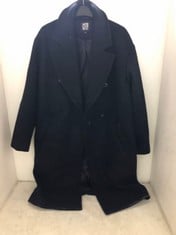 LA REDOUTE SIGNATURES BARNABE COAT IN RECYCLED WOOL MIX NAVY SIZE 38 RRP- £170