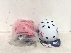 M-CRO HELMET WHITE UNICORN SIZE SMALL 51-54CM TO INCLUDE KIMS STORE HELMET & SAFETY SET ROSA SIZE SM