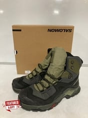 SALOMON QUEST ELEMENT GTX WALKING BOOTS BLACK/DEEP LICHEN GREEN/OLIVE NIGHT SIZE 12 RRP- £133