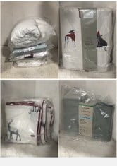 6 X ASSORTED JOHN LEWIS BEDDING TO INCLUDE CRISP & FRESH COTTON DUVET SET DOUBLE WHITE WITH DOGS