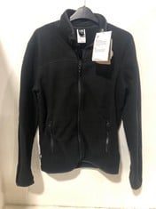 THE NORTH FACE ZIPPED FLEECE JACKET BLACK SIZE SM