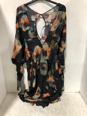 JOHN LEWIS ROSE PRINT BATWING DRESS MULTI SIZE 8 RRP- £89