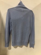 JOHN LEWIS CASHMERE ROLL NECK SWEATER LIGHT BLUE SIZE 12 RRP- £99