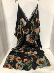 JOHN LEWIS ROSE PRINT BATWING DRESS MULTI SIZE 8 RRP- £89