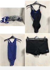 5 X ASSORTED JOHN LEWIS SWIMWEAR TO INCLUDE SPEEDO SWIMSUIT BLUE/BLACK SIZE 10