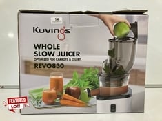 KUVINGS WHOLE SLOW JUICER MODEL NO-REV0830 RRP- £600