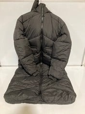 JOHN LEWIS LONG HOODED PUFFER COAT BLACK SIZE 8 RRP- £129