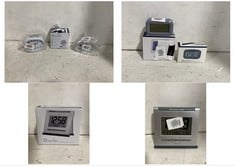 8 X ASSORTED ACCTIM ALARM CLOCKS TO INCLUDE ELANA WHITE CLOCK