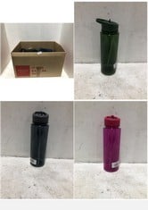 BOX OF ASSORTED COLOURED JOHN LEWIS WATER BOTTLES TO INCLUDE GREEN 750ML