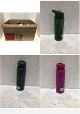 BOX OF ASSORTED COLOURED JOHN LEWIS WATER BOTTLES TO INCLUDE NAVY 750ML