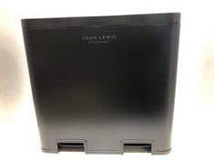 JOHN LEWIS 2 SECTION 40 LITRE RECYCLER BIN BLACK