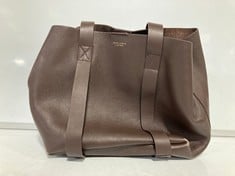 JOHN LEWIS LUXE LEATHER TOTE BAG CHOCOLATE RRP- £115