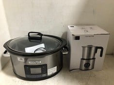 CROCKPOT CSC066 5.6L DIGITAL SLOW COOKER TO INCLUDE JOHN LEWIS MILK FROTHER