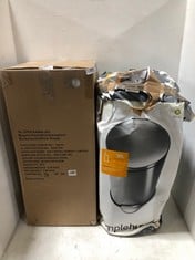 JOHN LEWIS TOUCH TOP 40 LITRE BIN STAINLESS STEEL TO INCLUDE SIMPLEHUMAN ROUND 30L STEP BIN STAINLESS STEEL