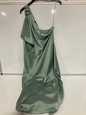 RALPH LAUREN ELZIRA SATIN DRESS SAGE GREEN SIZE 14 RRP- £369