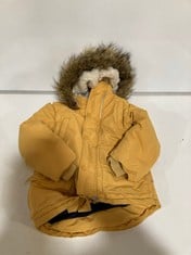 JOHN LEWIS KIDS COAT MUSTARD YELLOW WITH FAUX FUR TRIM HOOD SIZE 5YRS TO INCLUDE JOHN LEWIS KIDS COAT NAVY WITH FAUX FUR TRIM HOOD SIZE 5YRS