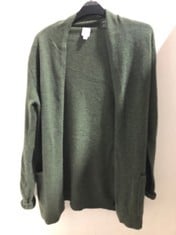 JOHN LEWIS CASHMERE CARDIGAN KHAKI GREEN SIZE M RRP- £99