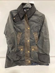 BARBOUR BAMFORD WAX JACKET BLACK SIZE 8 RRP- £319