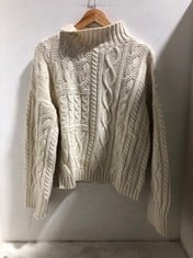 JOHN LEWIS ASPEN CABLE KNIT JUMPER NATURAL SIZE M RRP- £79