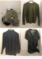 4 X ASSORTED JOHN LEWIS CLOTHING TO INCLUDE CASHMERE CREW NECK SWEATER OLIVE GREEN SIZE 14