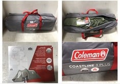 COLEMAN COASTLINE 3 PLUS 3-PERSON TUNNEL TENT RRP- £197.95