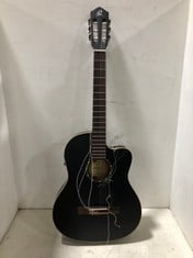 ORTEGA GUITARS FAMILY SERIES RCE125SN-SBKACOUSTIC GUITAR BLACK IN CARRY BAG RRP- £245