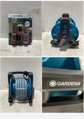 GARDENA REEL AND HOSE PIPE TO INCLUDE GARDENA HOSE PIPE ATTACHMENTS