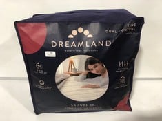 DREAMLAND SNOWED IN ORGANIC COTTON WARMING MATTRESS PROTECTOR KING SIZE DUAL CONTROL RRP- £149.99