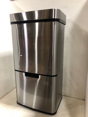 HOMCOM 851-018 72L RECYCLING SENSOR BIN STAINLESS STEEL RRP- £124