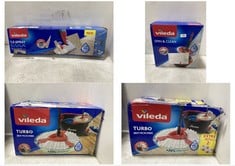 4 X ASSORTED CLEANING ITEMS TO INCLUDE VILEDA SPIN & CLEAN MOP