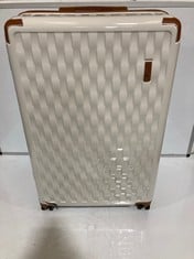 SEACHOICE TRAVEL CASES WHITE/BROWN HARDSHELL 4-PIECE SET SPINNERS AND CARRY RRP- £119.99